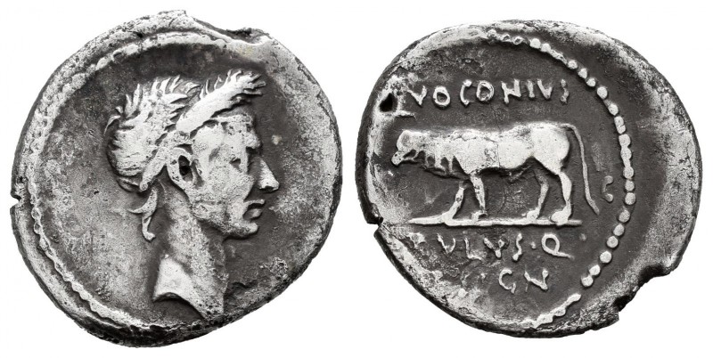Julio César. Quintus Voconius Vitulus. Denario. 40 a.C. Roma. (Ffc-43). (Craw-59...