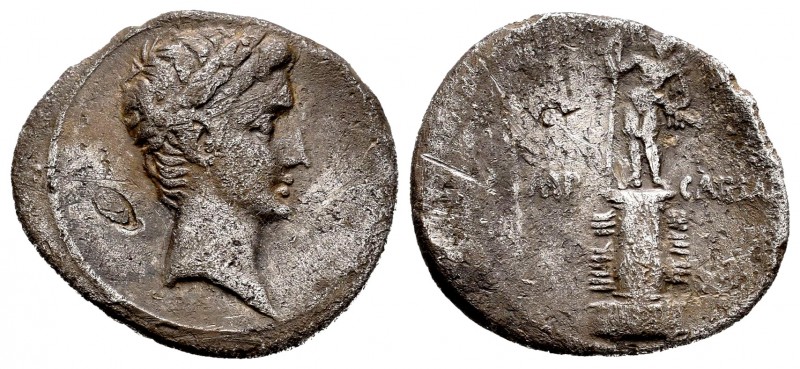 Augusto. Denario. 29-27 a.C. Brandisium y Roma. (Ffc-99). (Ric-271). (Cal-686). ...