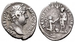 Adriano. Denario. 130-133 d.C. Roma. (Ric II-3. 1580). (Bmcre-889). (Rsc-1260). Anv.: HADRIANVS AVG COS III P P. Busto laureado a la derecha. Rev.: RE...