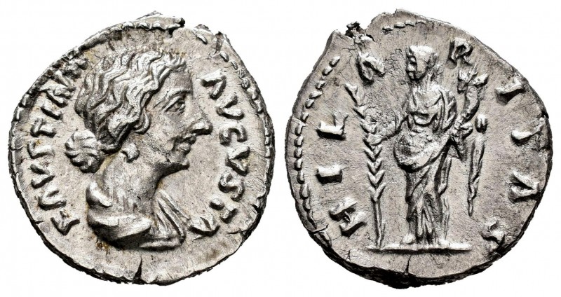 Faustina Hija. Denario. 147-176 d.C. Roma. (Ric-686). Anv.:  FAVSTINA AVGVSTA. B...