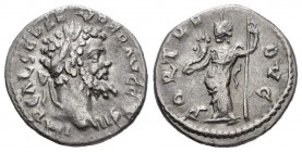 Septimio Severo. Denario. 194-195 d.C. Roma. (Ric-388). Rev.: FORT REDVG. Fortuna de pie a izquierda con cuerno de la abundancia y lanza. Ag. 3,14 g. ...