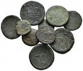 Lote de 10 bronces de Grecia Antigua de diversas cecas y módulos. A EXAMINAR. Almost F/Choice F. Est...70,00.