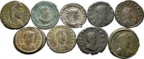 Lote de 9 pequeños bronces del Bajo Imperio Romano. A EXAMINAR. Choice VF/Almost XF. Est...100,00.