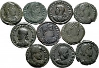 Lote de 10 pequeños bronces del Bajo Imperio Romano. A EXAMINAR. Choice VF/Almost XF. Est...100,00.