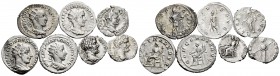 Lote de 7 monedas del imperio romano, Gordiano III Antoniniano (4), Septimio Severo Denario (2) y Caracalla Denario (1) Ar. Todos diferentes. A EXAMIN...