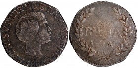 Silver Rupia Coin of Pedro V of Goa of Indo Portuguese.