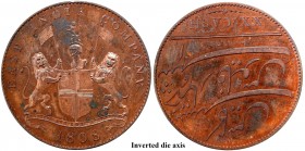 Copper Twenty Cash Proof Coin of Soho Mint of Madras Presidency.