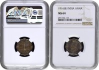 Cupro Nickel One Anna Coin of King George V of Bombay Mint of 1916.
