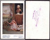 Vintage Coloured Post Card of Swaraj in Swadeshi of Mahatma Gandhi.