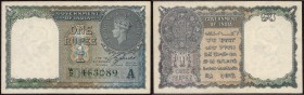 One Rupee Bank Note of King George VI Signed by C E Jones of 1944.