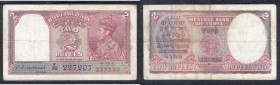 Two Rupees Bank Note of King George VI Signed by C D Deshmukh of 1943.