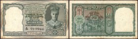 Five Rupees Bank Note of King George VI Signed by C D Deshmukh of 1944.