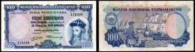 Cem Escudos Bank Note of Banco Nacional Ultramarino of Indo Portuguese of 1959.