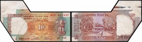 Error Ten Rupees Bank Note Signed by C Rangarajan of Republic India.