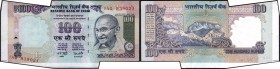 Error One Hundred Rupees Bank Note Signed By Y V Reddy of Republic India.