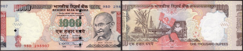 Republic India
Republic India, 2009, Error 1000 Rupees, Signed by D. Subbarao, ...