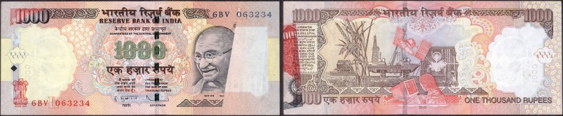 Republic India
Republic India, 2010, Error 1000 Rupees, Signed by D. Subbarao, ...