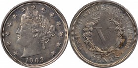 Liberty Head Nickel

1903 Liberty Head Nickel. Proof-64 (PCGS). OGH--First Generation.

PCGS# 3901. NGC ID: 278D.