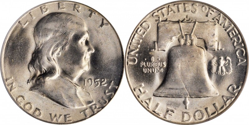 Franklin Half Dollar

1952-S Franklin Half Dollar. MS-65 (PCGS). CAC. OGH.

...