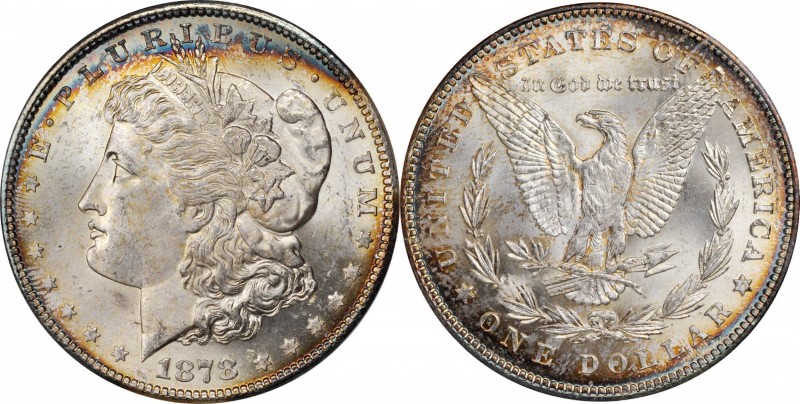 Morgan Silver Dollar

1878 Morgan Silver Dollar. 7 Tailfeathers. Reverse of 18...