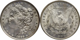 Morgan Silver Dollar

1885 Morgan Silver Dollar. MS-65 (PCGS). OGH.

PCGS# 7158. NGC ID: 254R.