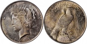 Peace Silver Dollar

1922 Peace Silver Dollar. MS-64 (PCGS). OGH.

PCGS# 7357. NGC ID: 257C.