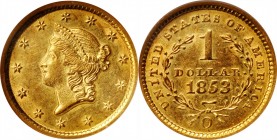 Gold Dollar

1853-O Gold Dollar. MS-61 (NGC). OH.

PCGS# 7524. NGC ID: 25BX.