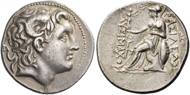 Kings of Thrace, Lysimachus, 323 – 281 and posthumous issues. Tetradrachm, Amphi...