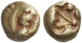 Miletus. Hemihecte circa 600-550 BC, EL 1.16 g. Head of lion r. Rev. Incuse punch containing three pellets connected by lines. SNG Kayhan 450-452.
Ra...