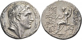 Seleucid Kings, Demetrius I Soter, 162 – 150. Tetradrachm, Antiochia on the Orontes circa 152-151 BC, AR 16.58 g. Diademed head r.; all within wreath....