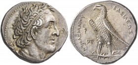 Ptolemaic kings, Ptolemy I Soter, 323 – 285. As King, 305–285. Tetradrachm, Alexandria circa 300-285 BC, AR 14.27 g. Diademed head r., wearing aegis, ...