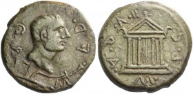 Sardinia, Turris Libisonis. Marcus Lurius. As circa 46-40 BC, Æ 20.26 g. M L S C P Bareheaded male head r. (M. Lurius ?). Rev. Q V A M P C II V Hexast...