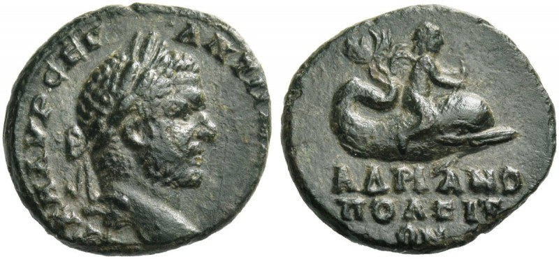 Thrace, Hadrianopolis. Caracalla, 198-217. Bronze circa 198-217, Æ 3.14 g. AVT K...