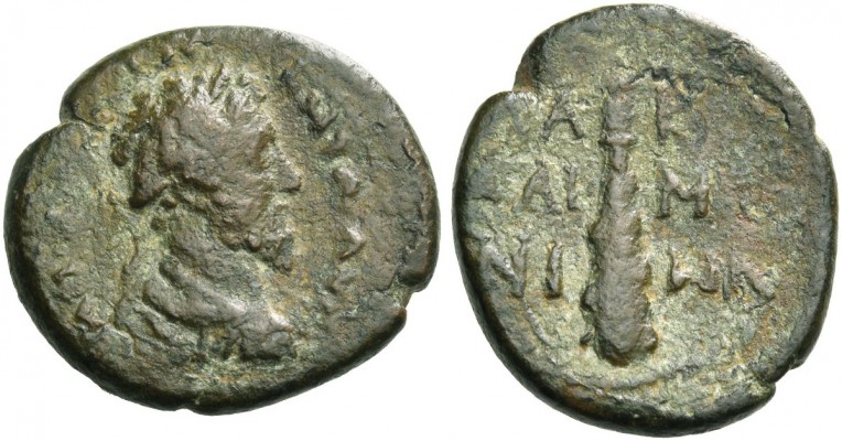 Sparta. Marcus Aurelius, 161-180. Bronze circa 161-180, Æ 6.31 g. ΙΜΠ Κ Μ ΑVΡΗ Α...