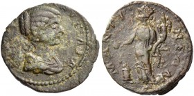 Mantinea. Plautilla, wife of Caracalla. Assarion circa 202-205, Æ 5.83 g. [ΦOVΛ – ΠΛ]ATIΛΛA Draped bust r. Rev. MANTINEΩN Tyche standing l., holding c...