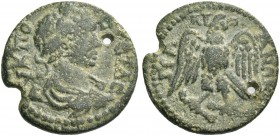 Itanus. Geta, 209-211. Bronze circa 209-211, Æ 3.51 g. AVK ΠO[..] – CETA C Laureate and draped bust r. Rev. ITA – N – ANΩN Eagle standing facing with ...