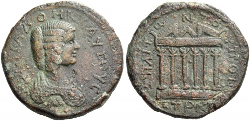 Zela. Julia Domna, wife of Septimius Severus. Bronze circa 206-207, Æ 12.95 g. [...