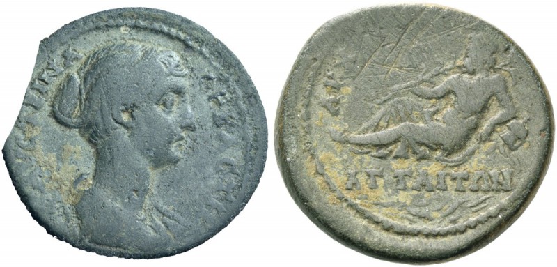 Attaea. Faustina II, wife of Marcus Aurelius. Bronze circa 147-161, Æ 13.97 g. Φ...