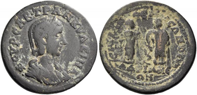 Hadrianeia. Tranquillina, wife of Gordian III. Bronze, Q Fanias Themison (archon...