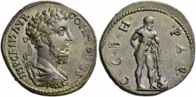 Parium. Commodus, 180-192. Bronze, circa 180-192, Æ 17.78 g. IMP CAI M AVR – COMMODVS Laureate, draped and cuirassed bust r. Rev. C G I H PAR The ”Far...