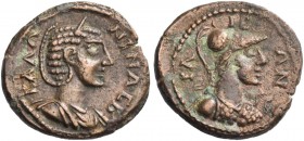 Ilium. Salonia, wife of Gallienus. Bronze circa 254-268. Æ 5.68 g. CAΛΩ – NINA CB Diademed and draped bust r. Rev. IΛ – IE – ΩN Helmeted and cuirassed...