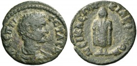Nicaea-Cilbiani. Geta caesar, 198-209. Bronze circa 198-209, Æ 2.06 g. L CEΠ ΓETAC KAI Bareheaded, draped and cuirassed bust r. Rev. NEIKAEΩN EN – KIΛ...