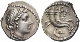Q. Denarius, uncertain mint 81, AR 3.82 g. Diademed head of Venus r. Rev. Double cornucopiae tied with fillet; below, Q. Babelon Cornelia 33. Sydenham...