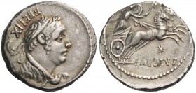 Faustus Cornelius Sulla. Denarius 56, AR 4.05 g. FELIX Diademed bust r. (Hercules), wearing lion’s skin. Rev. Diana in prancing biga r., holding reins...