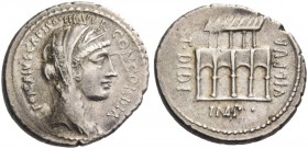 P. Fonteius P. f. Capito. Denarius 55, AR 3.88 g. P·FONTEIVS·CAPITO·III·VIR CONCORDIA Diademed and draped head of Concordia r. Rev. T·DIDI· – VIL·PVB ...