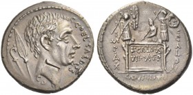 C. Coelius Caldus. Denarius 51, AR 4.01 g. Head of C. Coelius Caldus r.; before, [standard in the form of a boar] (?) and C COELIVS CALDVS; below, COS...