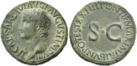 Tiberius, 14 – 37. As circa 21-22, Æ 10.91 g. Bare head l. Rev. Legend around SC. C 25. RIC 44.
Wonderful green patina and good very fine / about ext...