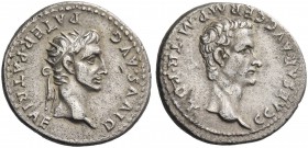 Gaius, 37 – 41. Denarius 37-38, AR 3.79 g. Laureate head of Gaius r. Rev. Radiate head of Augustus r. C 2. RIC 16.
Rare. Light iridescent tone, surfa...