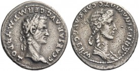 Gaius, 37 – 41. Denarius 37-38, AR 3.64 g. Laureate head of Gaius r. Rev. Draped bust of Agrippina r. C 2. RIC 14.
Rare. Old cabinet tone, several ma...