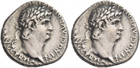 Nero augustus, 54 – 68. Didrachm, Caesarea Cappadocia 63-64, AR 7.33 g. Laureate head of Nero r. Rev. Laureate head of Claudius r. RIC 619-620. Sydenh...